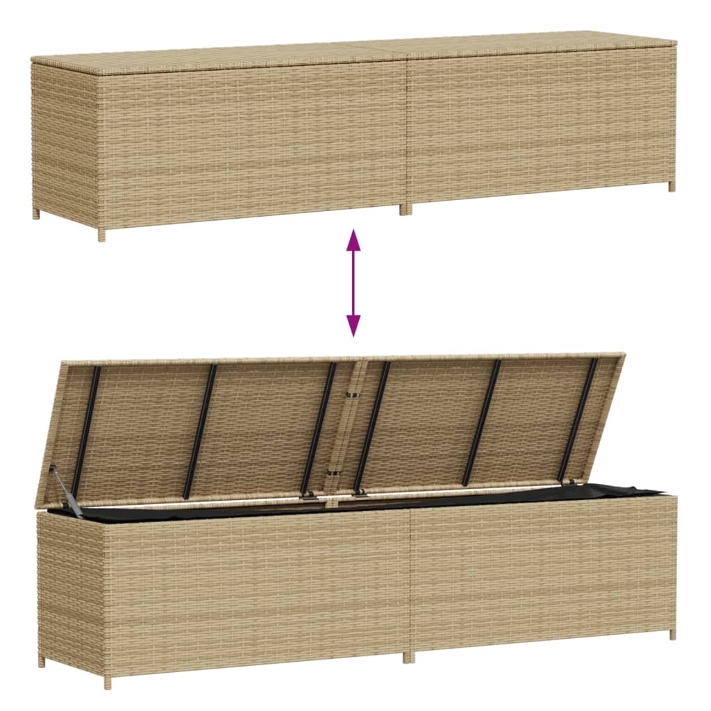 Putekasse Kunstrotting blandet beige 469L cm polyrotting