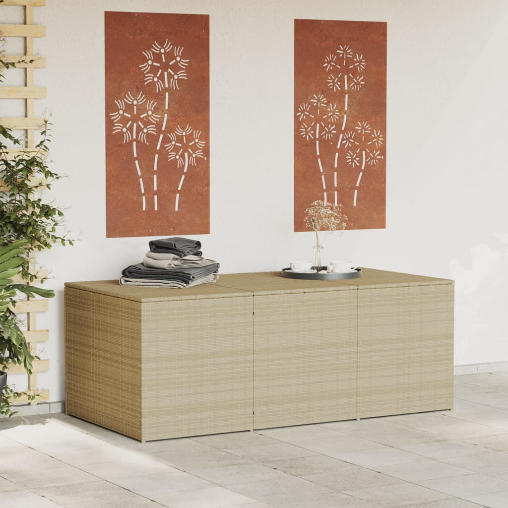 Putekasse Kunstrotting blandet beige 984L cm polyrotting