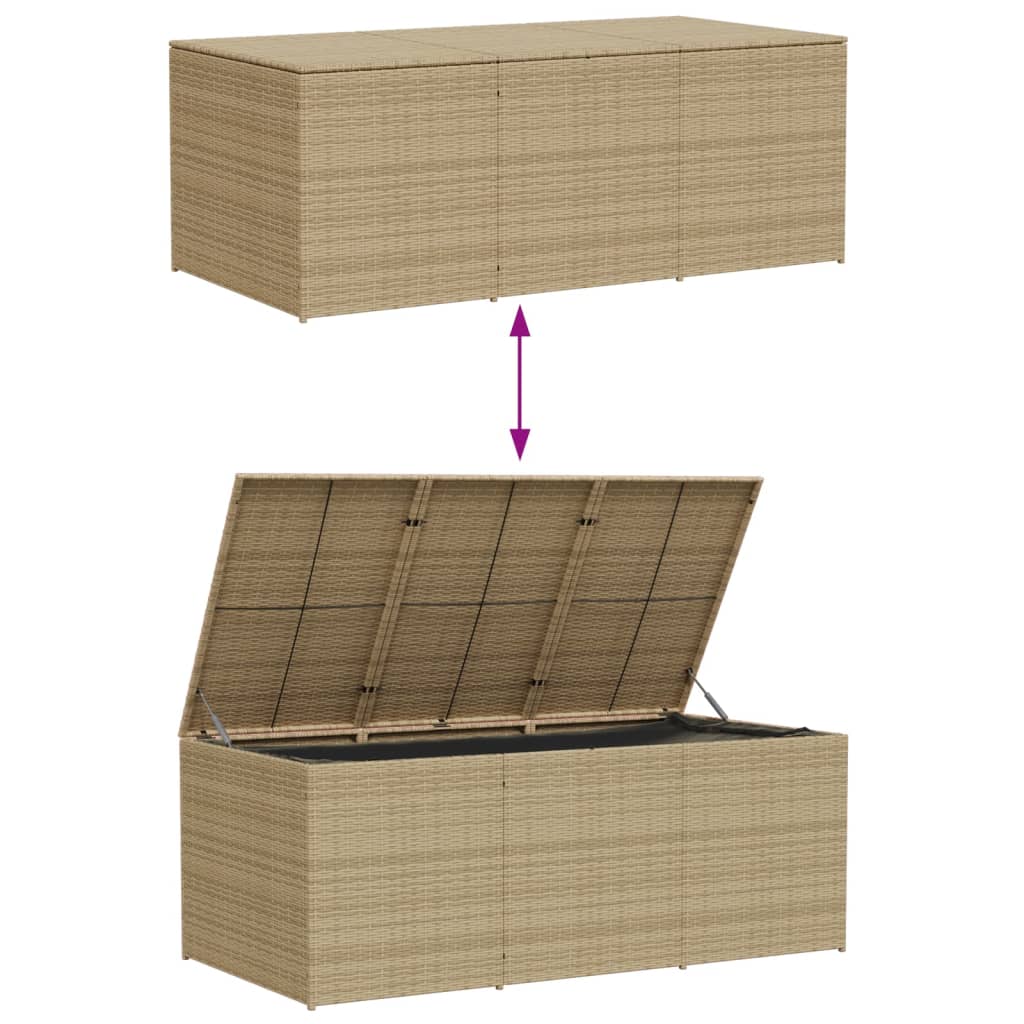 Putekasse Kunstrotting blandet beige 984L cm polyrotting