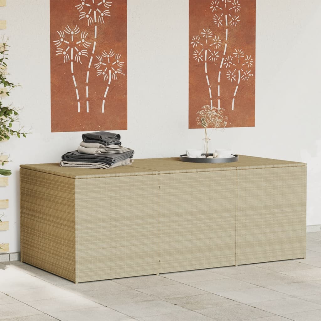 Putekasse Kunstrotting blandet beige 984L cm polyrotting