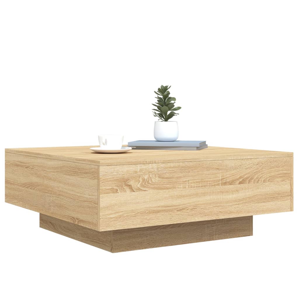 Salongbord Sofabord Sonoma Eik 80x80x31 cm