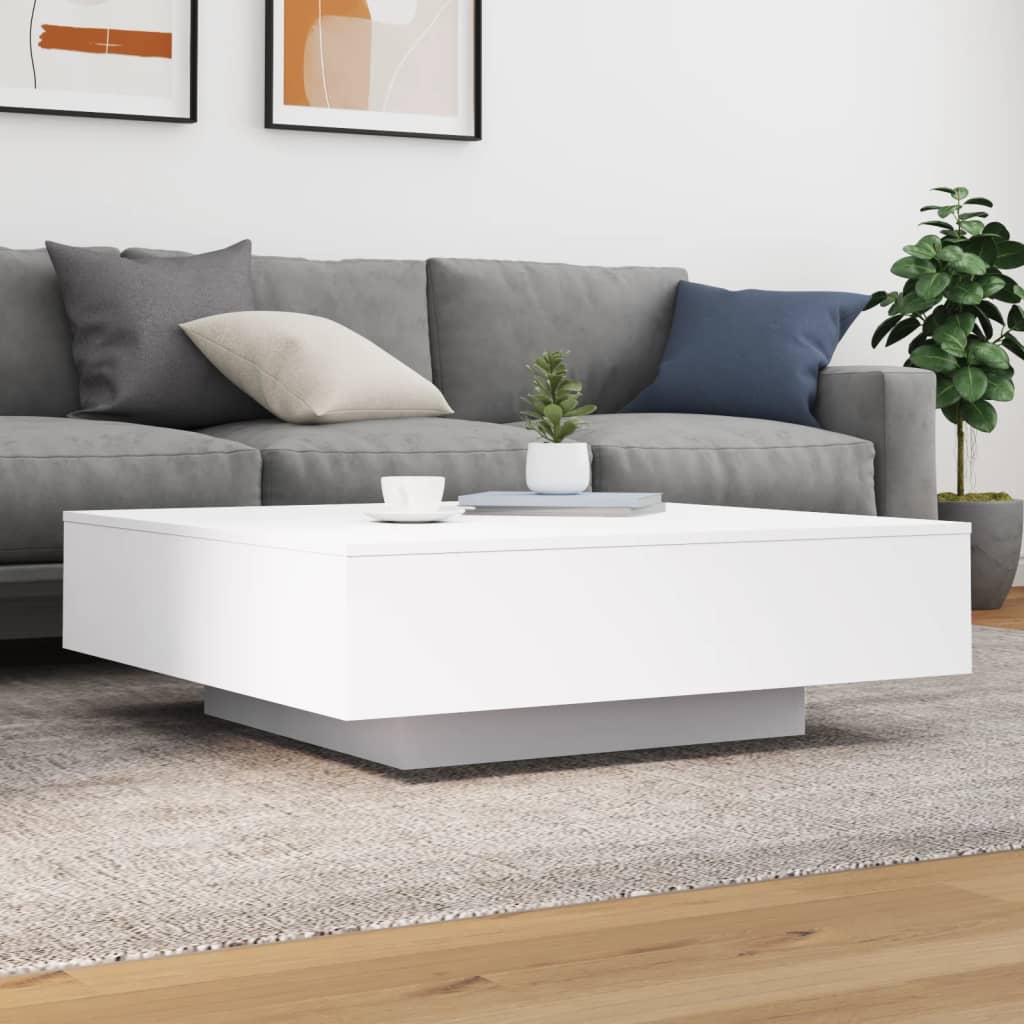 Salongbord Sofabord Hvit 100x100x31 cm