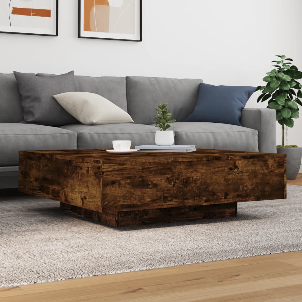 Salongbord Sofabord Røkt Eik 100x100x31 cm