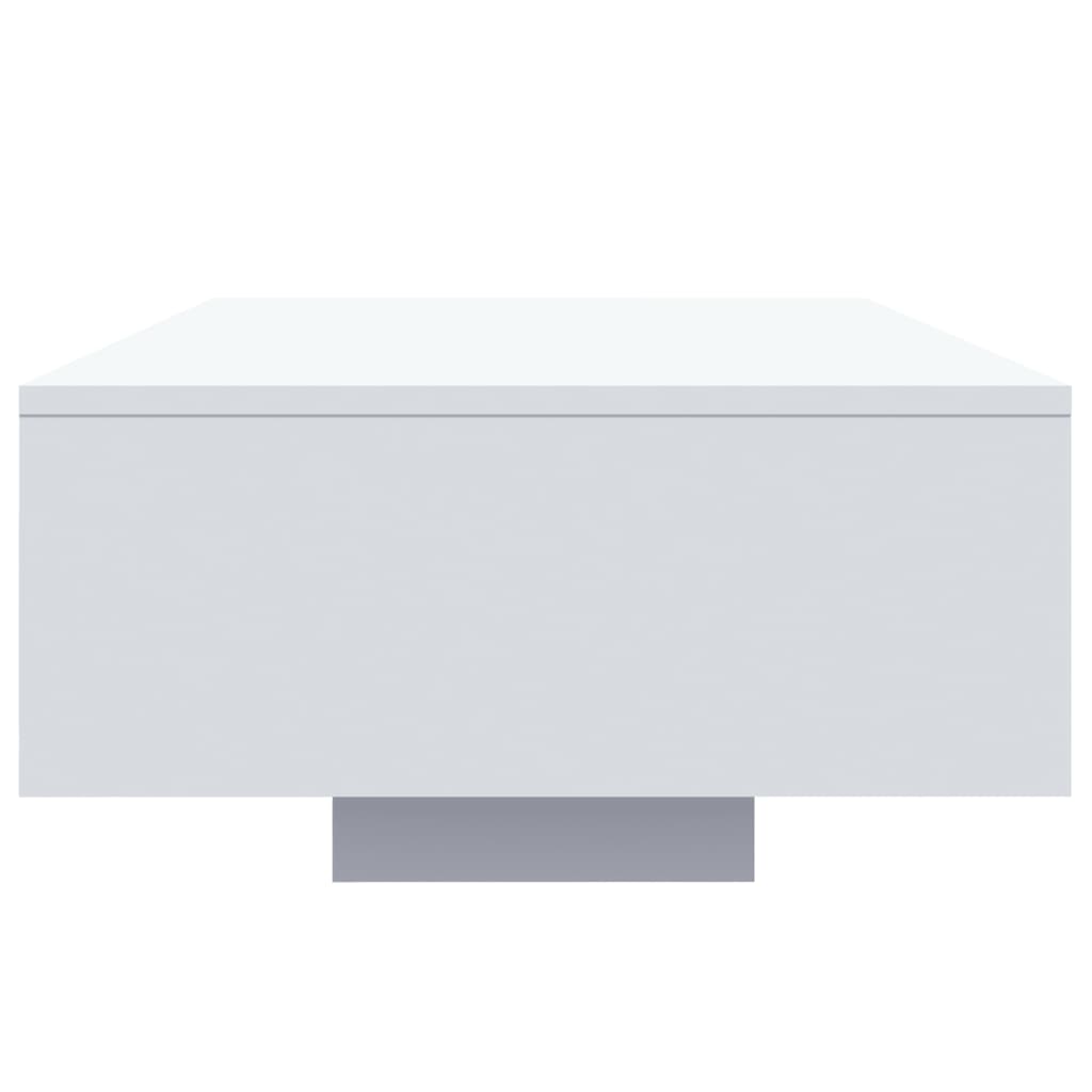 Salongbord Sofabord Hvit med LED-lys 85x55x31 cm