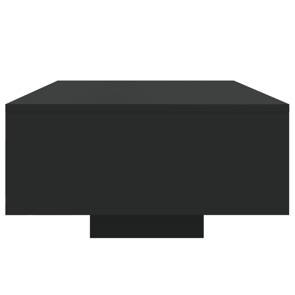 Salongbord Sofabord Svart med LED-lys 85x55x31 cm