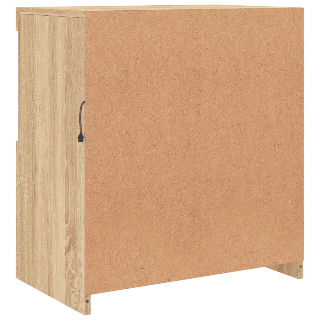 Skjenk Sonoma Eik med LED-lys 60,5x37x67 cm