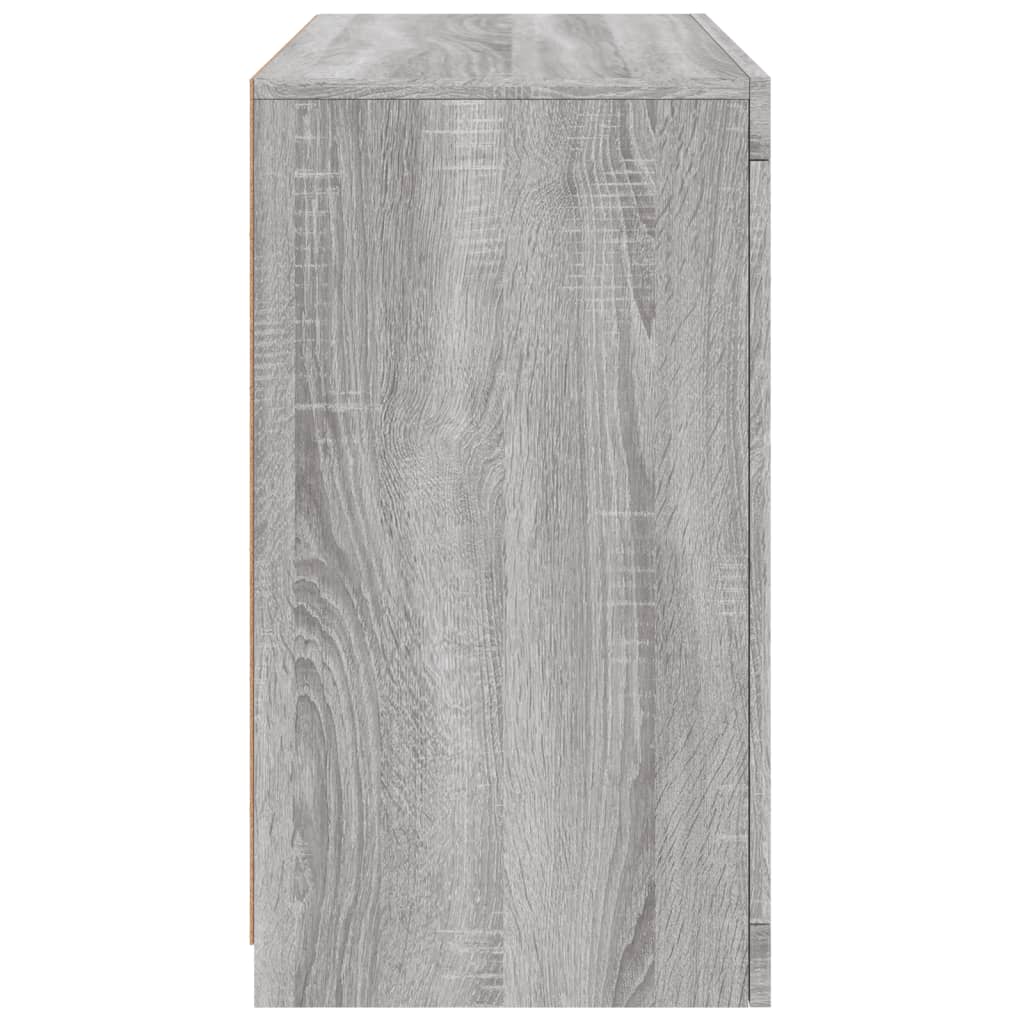 Skjenk Sonoma Grå med LED-lys 60,5x37x67 cm