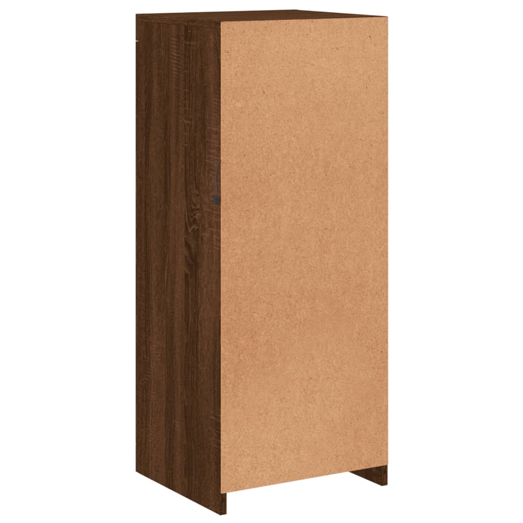 Skjenk Brun Eik med LED-lys 41x37x100 cm