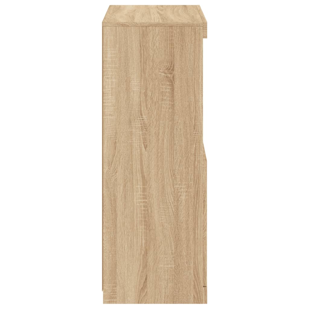 Skjenk Sonoma Eik med LED-lys 60,5x37x100 cm