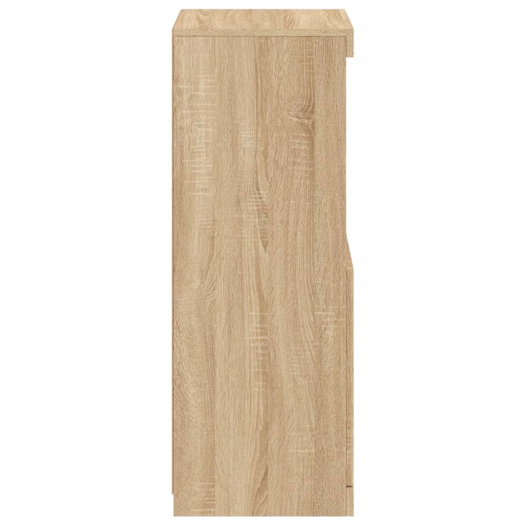 Skjenk Sonoma Eik med LED-lys 41x37x100 cm