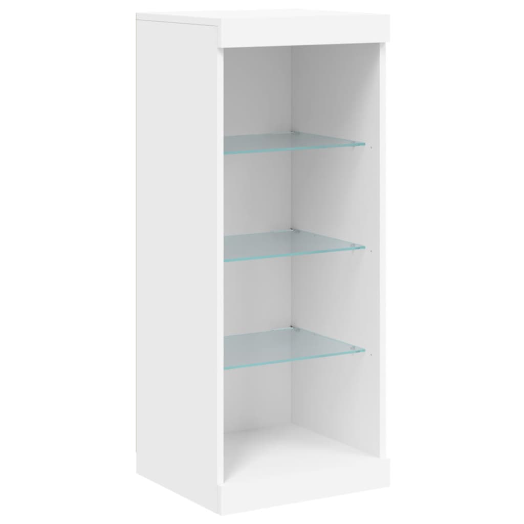 Skjenk Hvit med LED-lys 41x37x100 cm