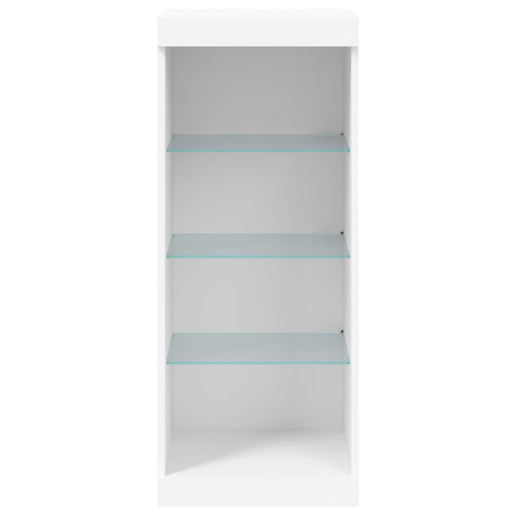 Skjenk Hvit med LED-lys 41x37x100 cm