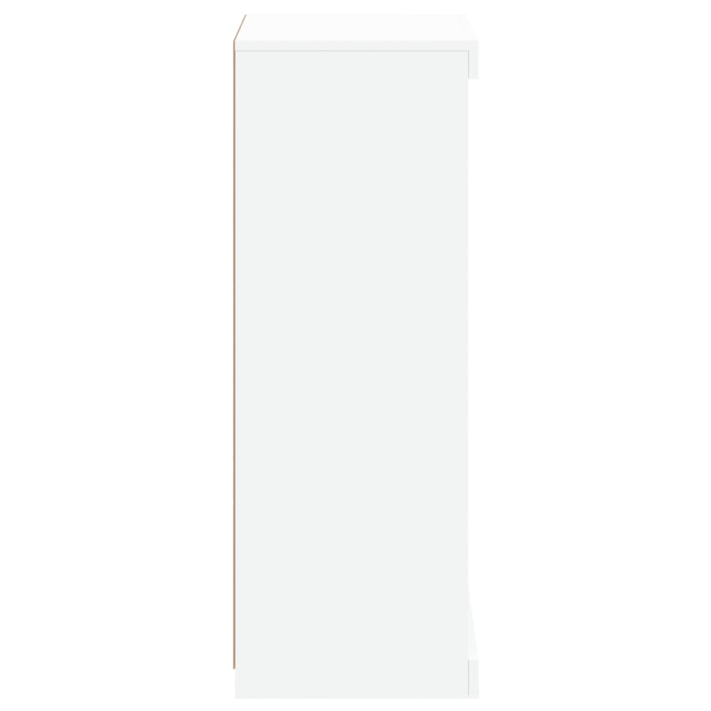 Skjenk Hvit med LED-lys 41x37x100 cm