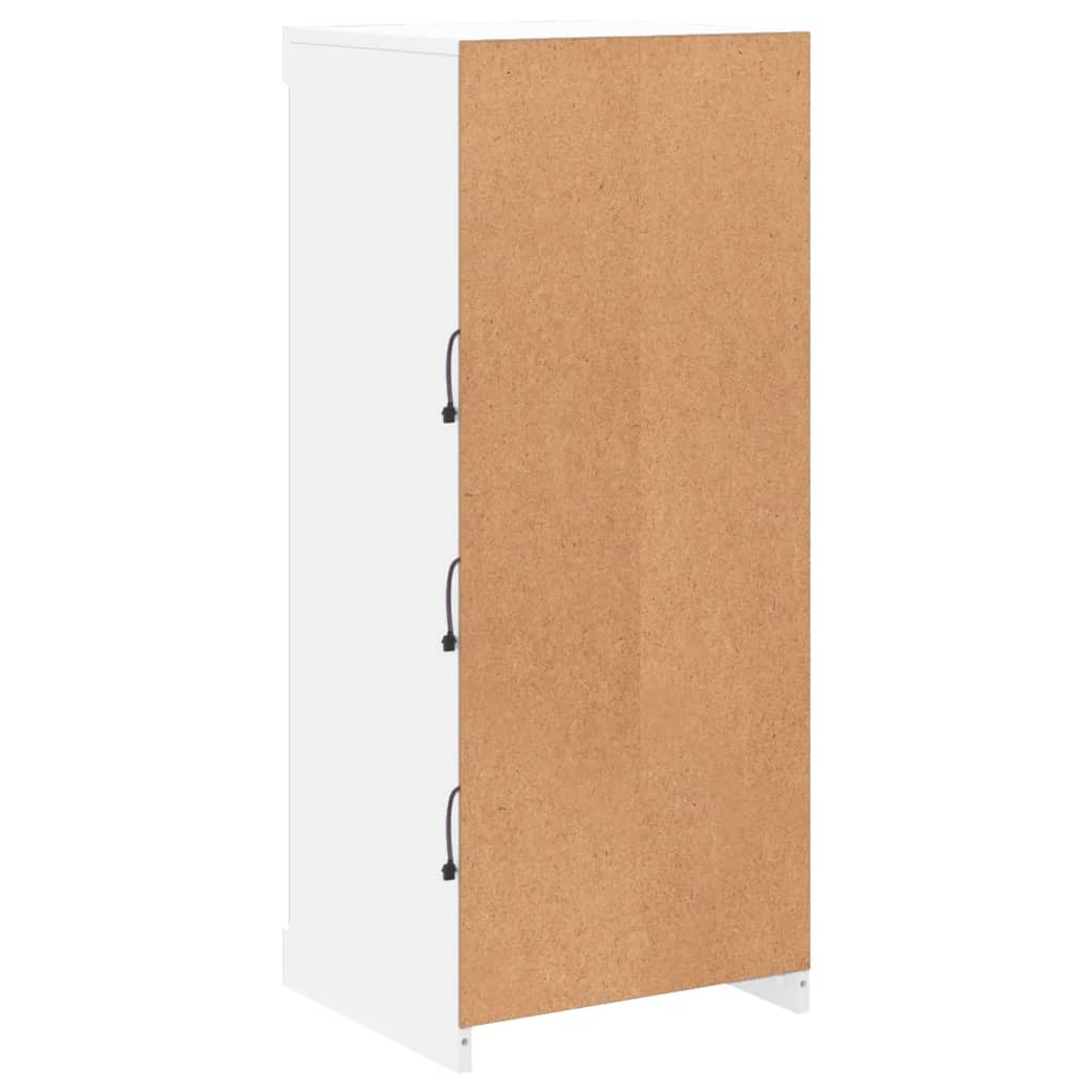Skjenk Hvit med LED-lys 41x37x100 cm