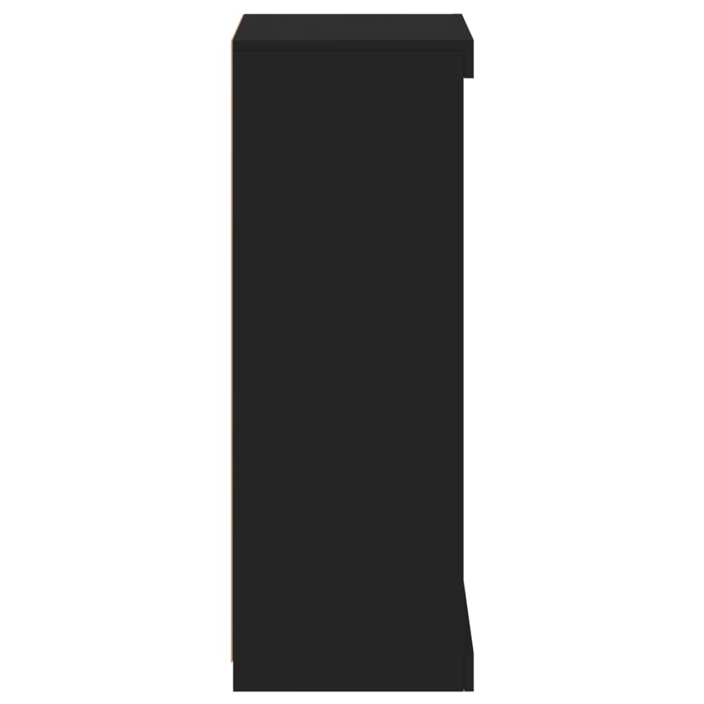 Skjenk Svart med LED-lys 41x37x100 cm