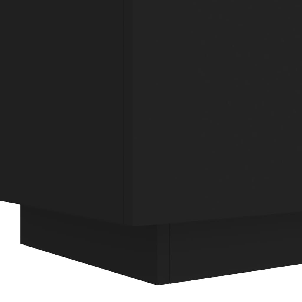 Nattbord Sengbord Svart med LED