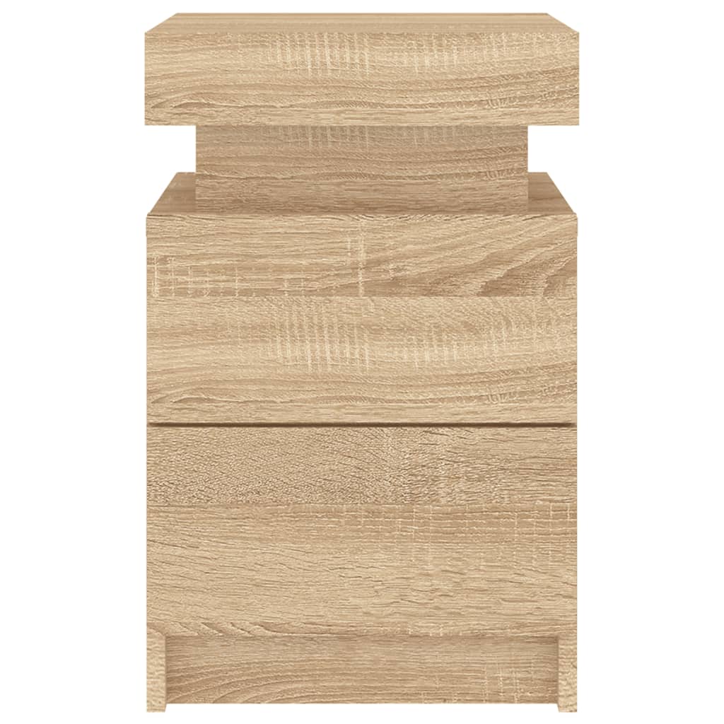 Nattbord Sengbord Sonoma Eik LED 35x39x55 cm