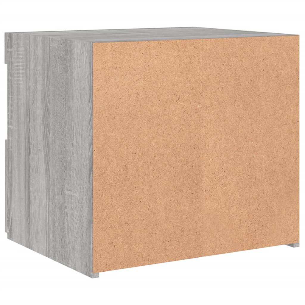 Nattbord Sengbord Sonoma Grå med LED 50x40x45 cm