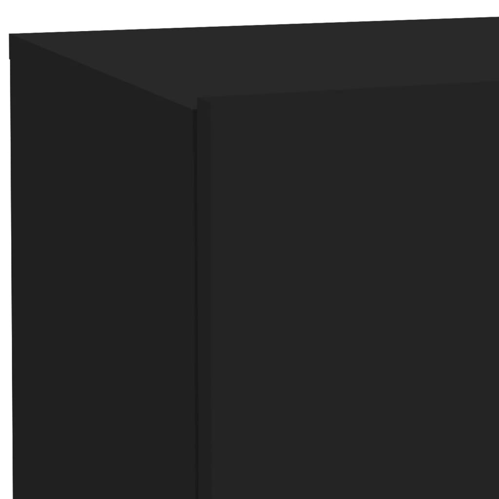 Nattbord Sengbord Svart med LED 70x36x40,5 cm