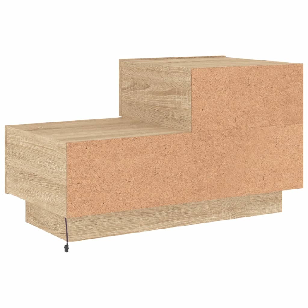 Nattbord Sengbord Sonoma Eik med LED 70x36x40,5 cm