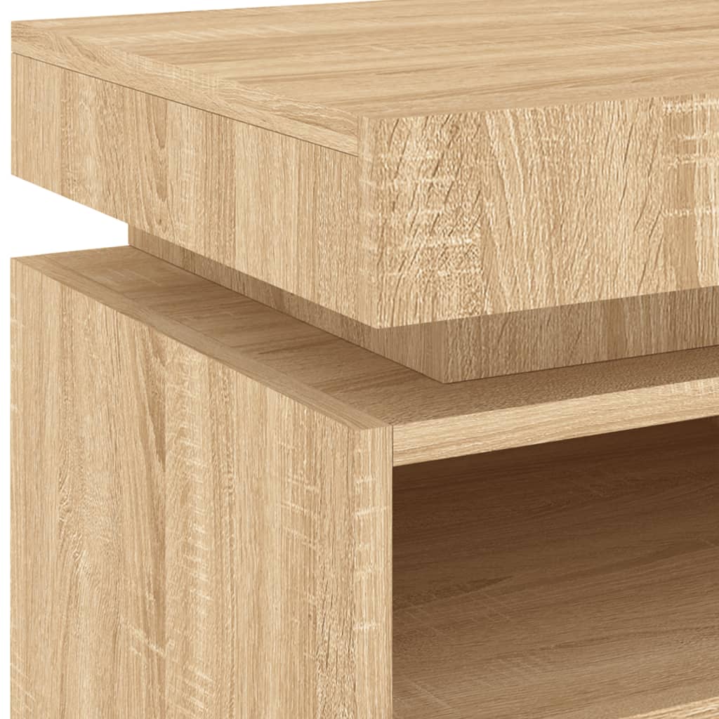 Nattbord Sengbord Sonoma Eik med LED 40x39x48,5 cm