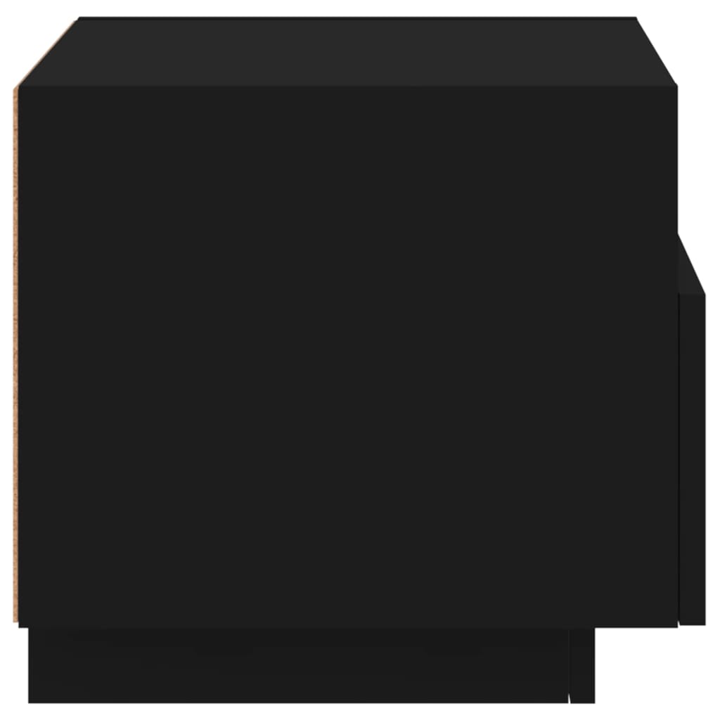 Nattbord Sengbord Svart med LED 40x39x37 cm