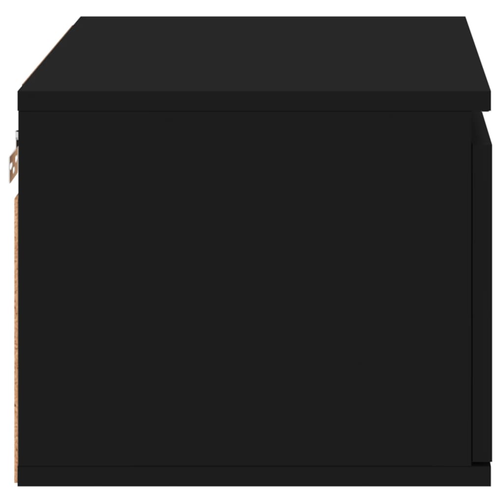 Nattbord Sengbord Svart med LED-lys