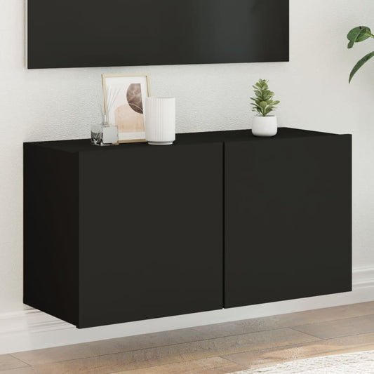 TV-Møbel Svart Vegghengt TV-benk 80x30x41 cm