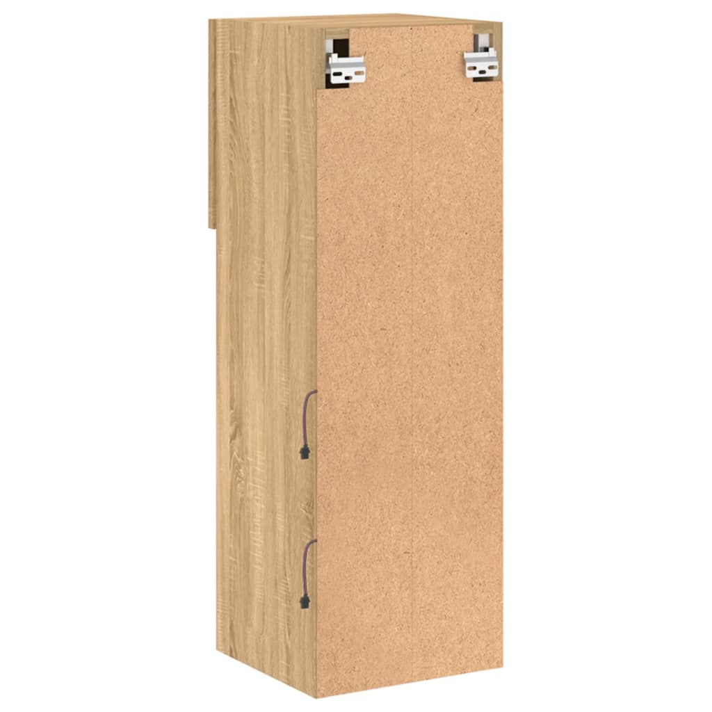 TV-Møbel Sonoma Eik TV-benk med LED-lys 30,5x30x90 cm