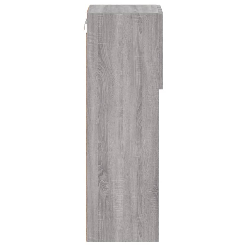 TV-Møbel Sonoma Grå TV-benk med LED-lys 30,5x30x90 cm