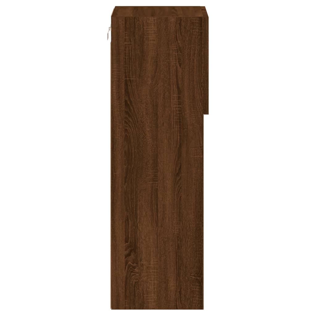 TV-Møbel Brun Eik Tv-benk med LED-lys 30,5x30x90 cm