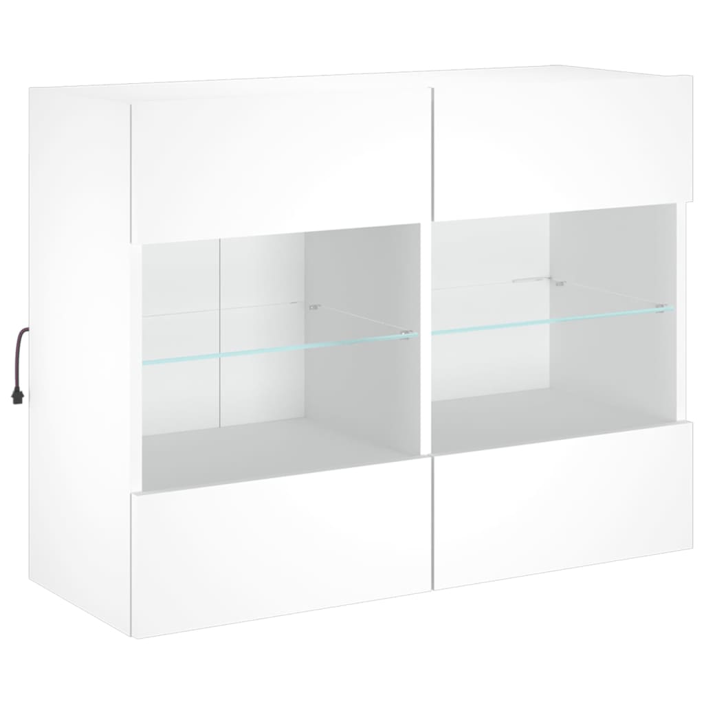 TV-Møbel Hvit TV-benk med LED 78,5x30x60,5 cm