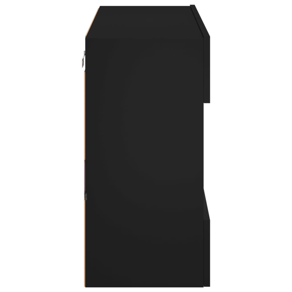 TV-Møbel Svart TV-benk med LED 78,5x30x60,5 cm