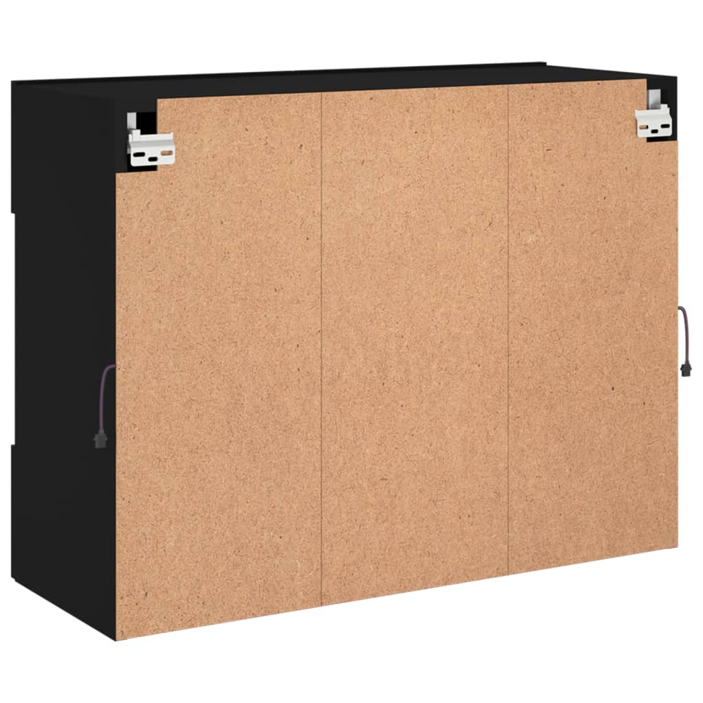 TV-Møbel Svart TV-benk med LED 78,5x30x60,5 cm