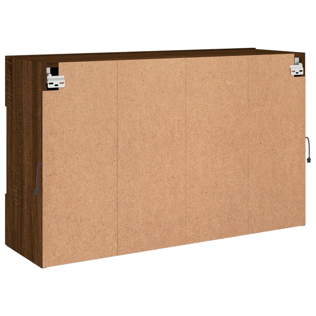 TV-Møbel Brun Eik TV-benk med LED-lys 98,5x30x60,5 cm