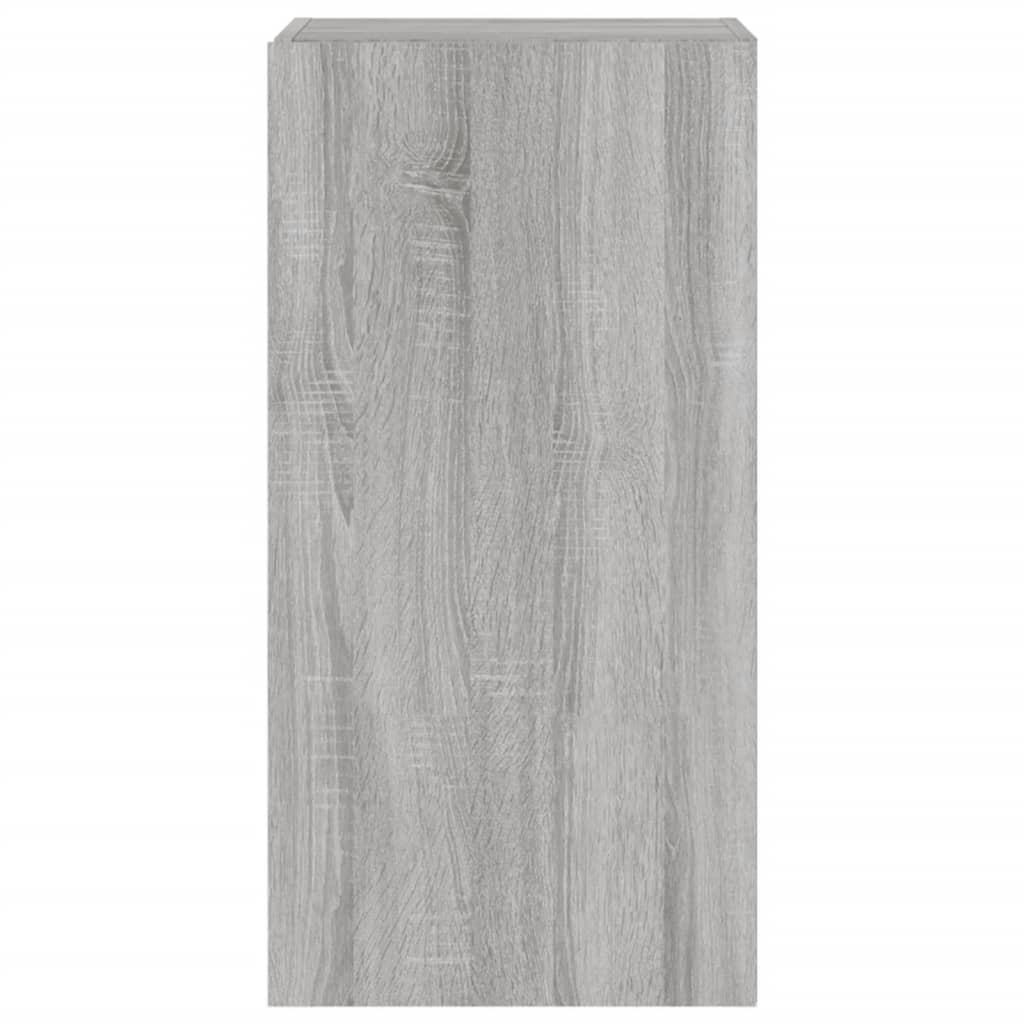 TV-Møbel Sonoma Grå Tv-benk med LED-lys 40,5x35x80 cm