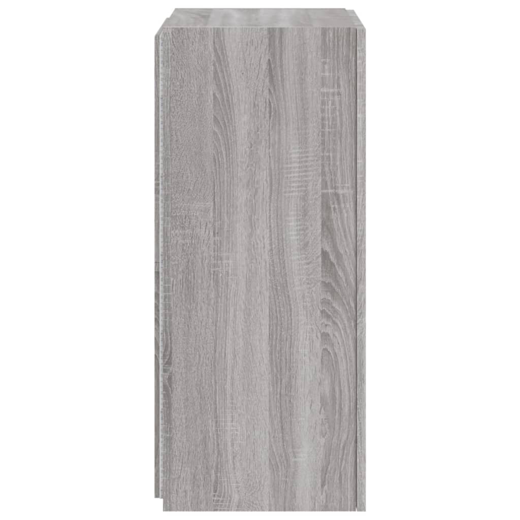 TV-Møbel Sonoma Grå Tv-benk med LED-lys 40,5x35x80 cm