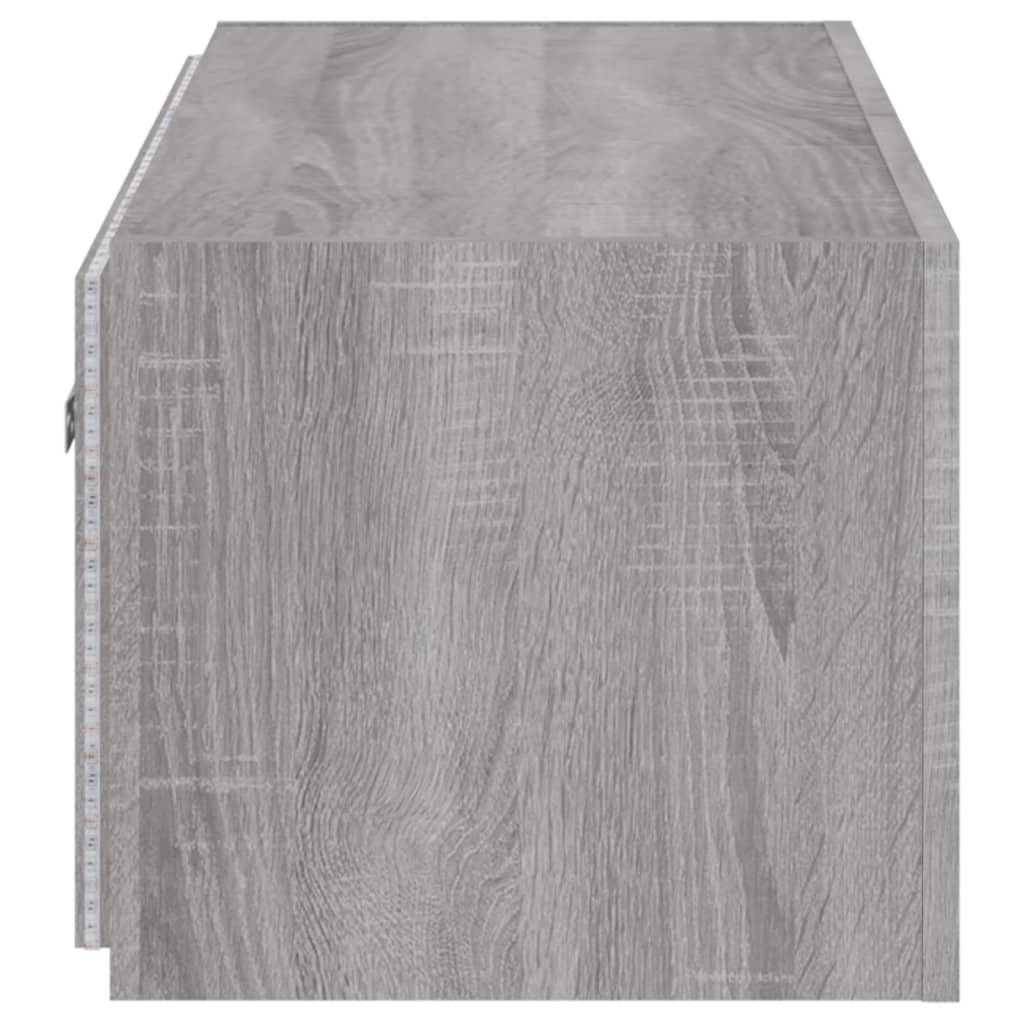 TV-Møbel Sonoma Grå Tv-benk med LED 80x35x31 cm