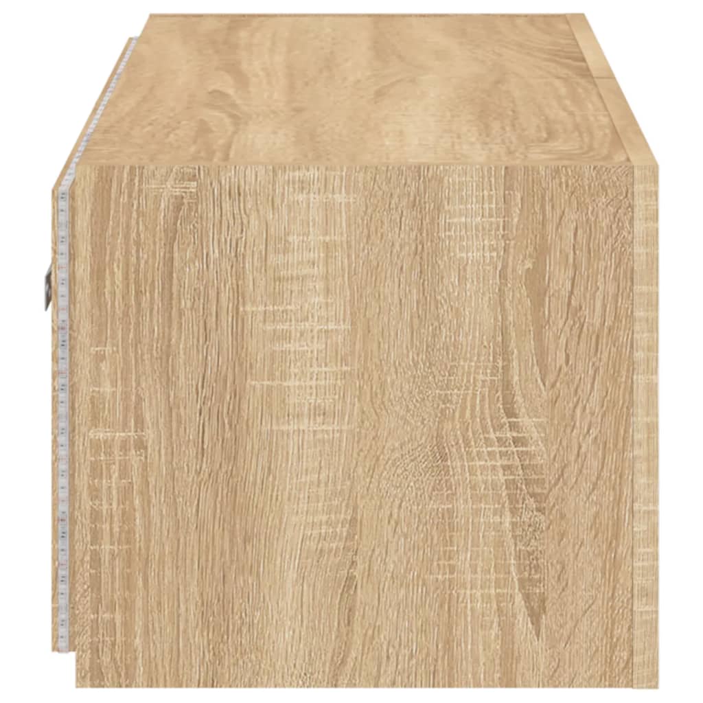 TV-Møbel Sonoma Eik Vegghengt TV-benk med LED 100x35x31 cm