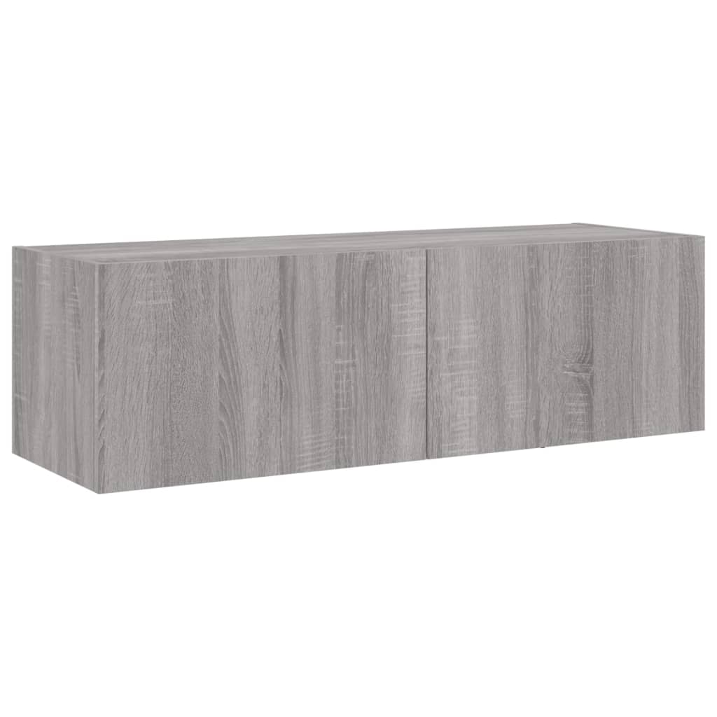 TV-Møbel Sonoma Grå Tv-benk med LED 100x35x31 cm
