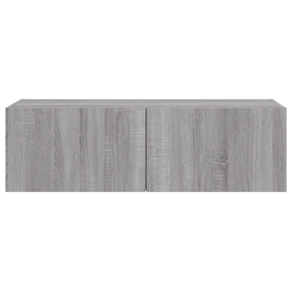 TV-Møbel Sonoma Grå Tv-benk med LED 100x35x31 cm