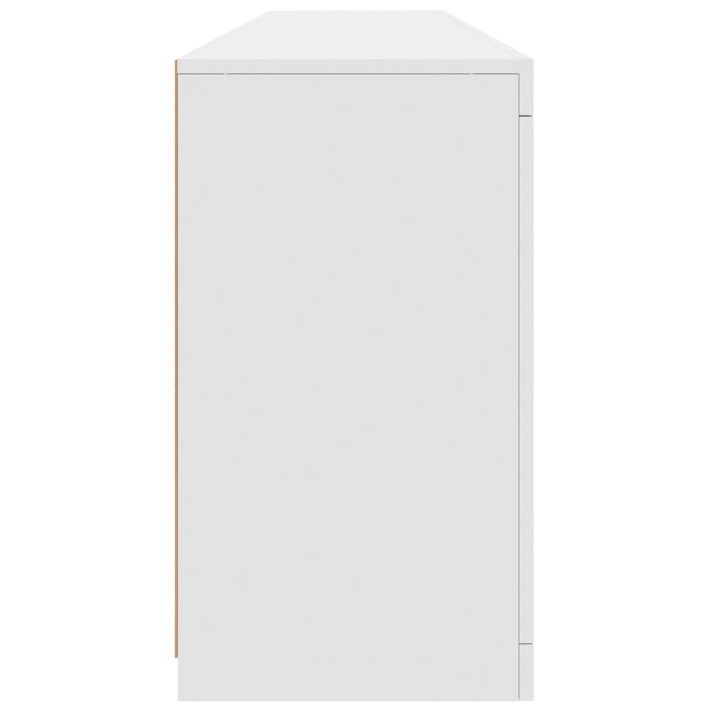 Skjenk Hvit med LED-lys 181,5x37x67 cm