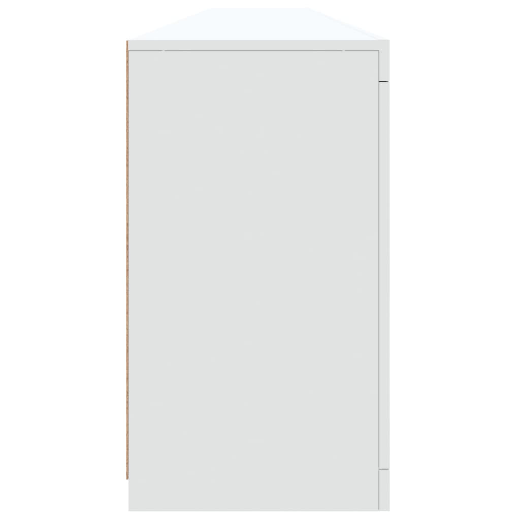 Skjenk Hvit med LED-lys 283x37x67 cm