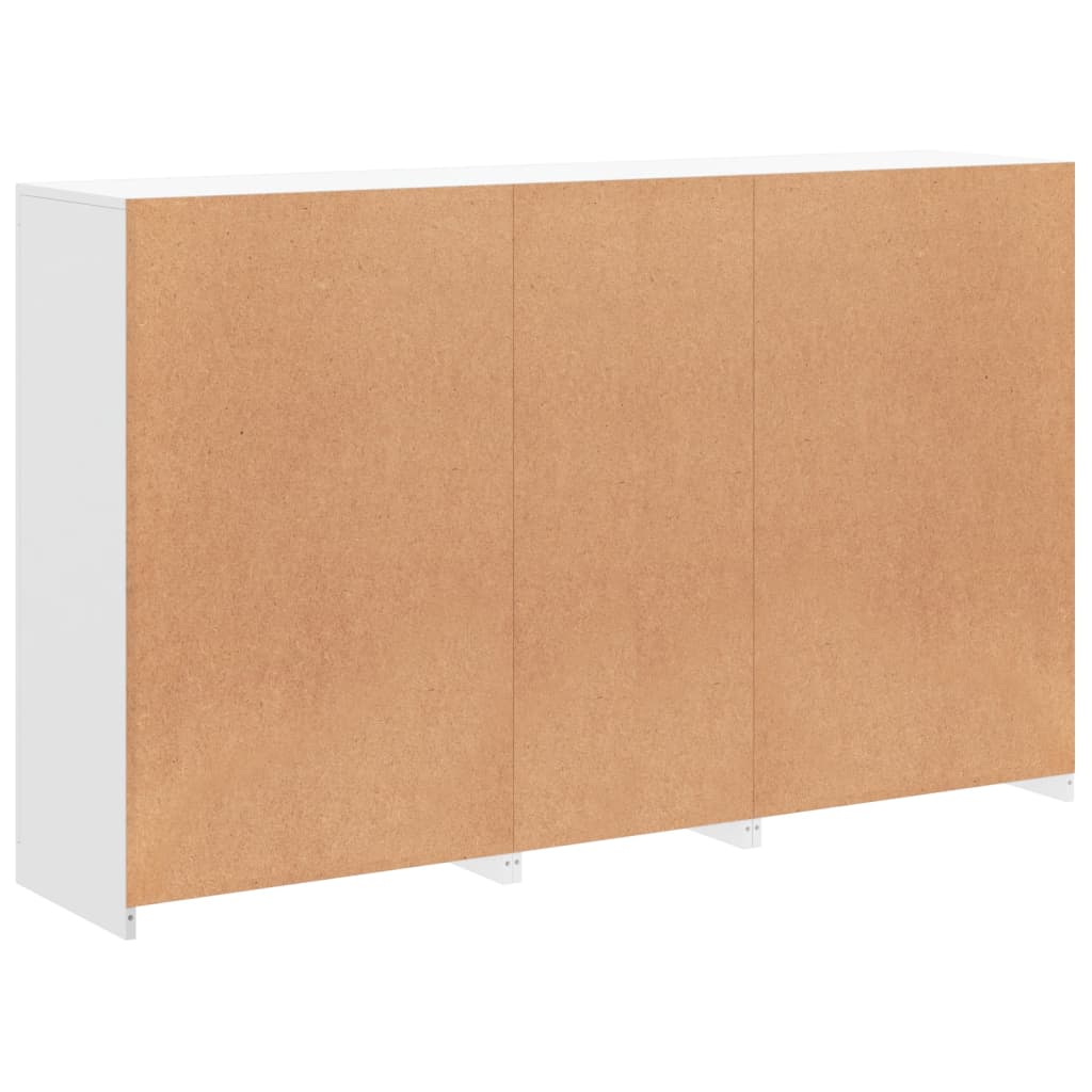 Skjenk Hvit med LED-lys 162x37x100 cm