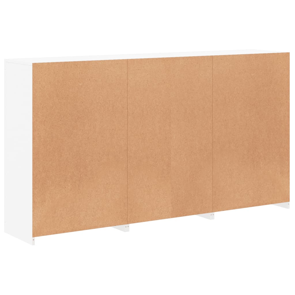 Skjenk Hvit med LED-lys 181,5x37x100 cm