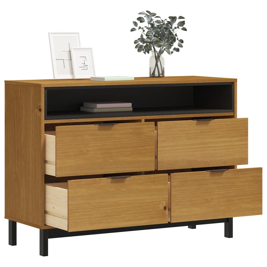 Kommode Tre heltre furu FLAM 110x40x80 cm