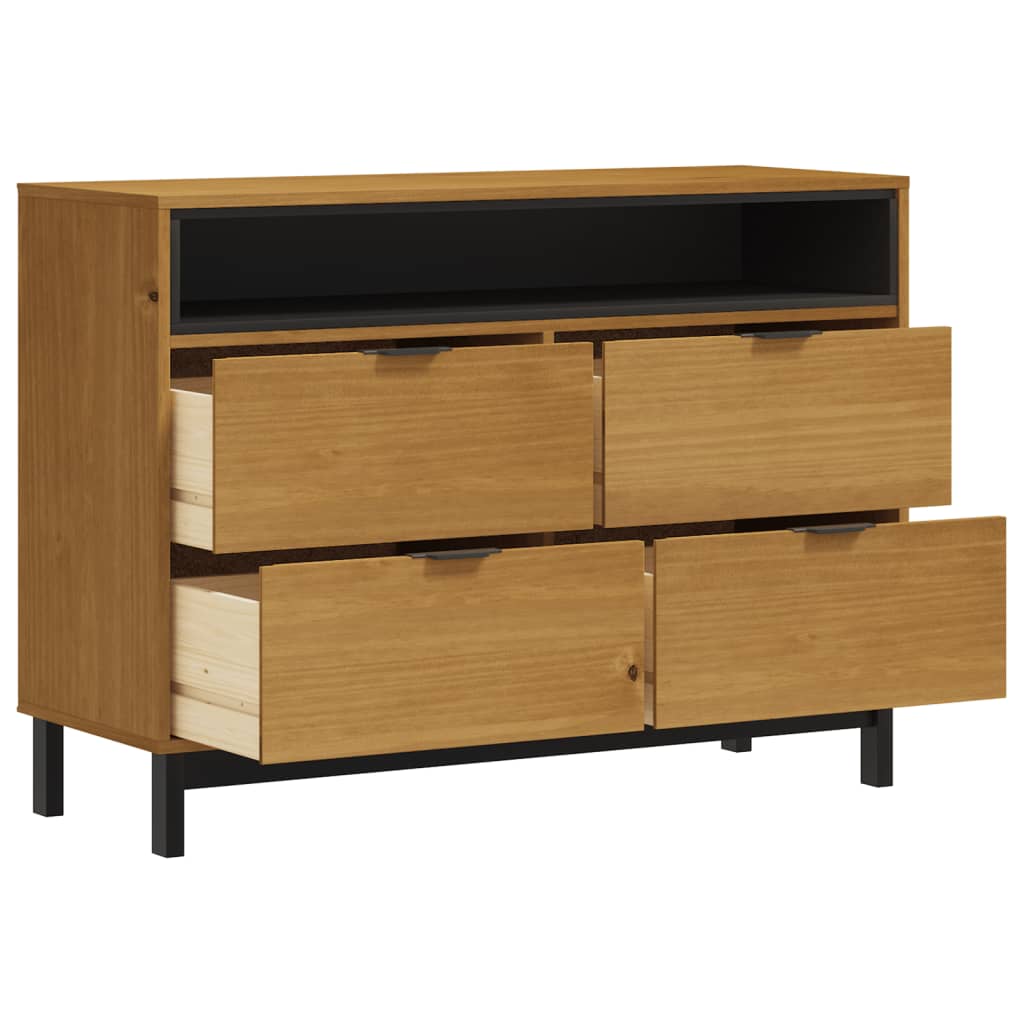 Kommode Tre heltre furu FLAM 110x40x80 cm