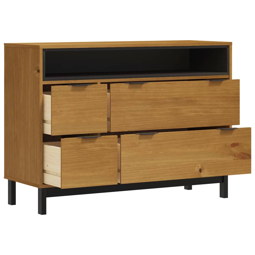 Kommode Tre heltre furu FLAM 110x40x80 cm