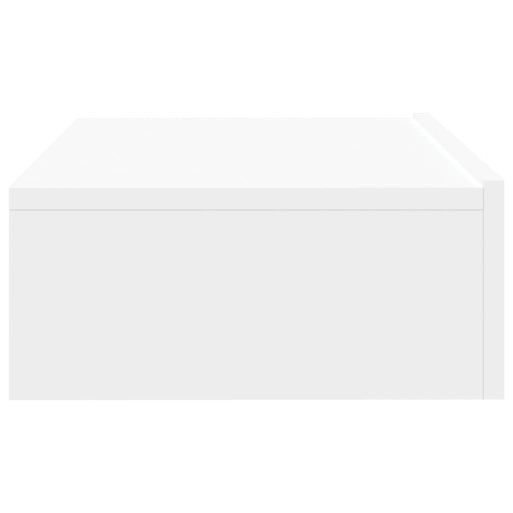 TV-Møbel Hvit TV-benk med LED-lys 60x35x15,5 cm