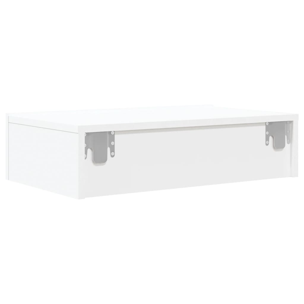 TV-Møbel Hvit TV-benk med LED-lys 60x35x15,5 cm